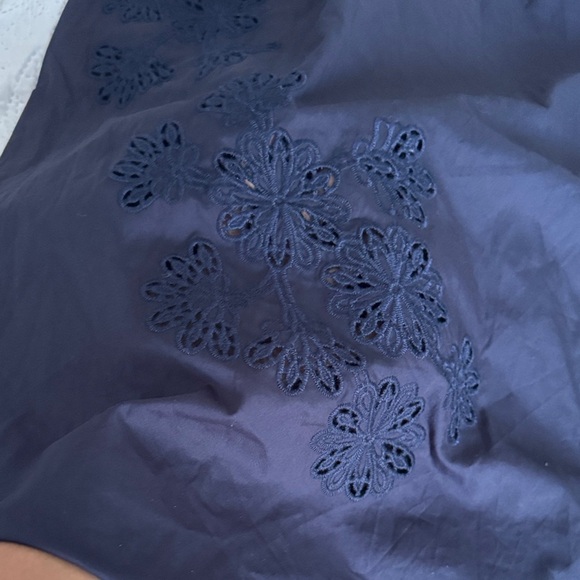 NWT MOON RIVER Sweater Top Eyelet Detail Midi Dress NAVY medium - Picture 8 of 15